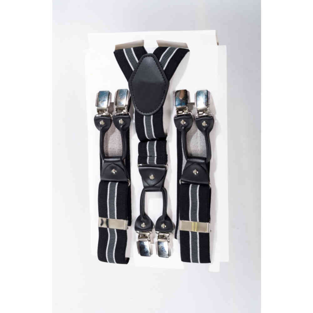 Dancing Days - Rockabilly Braces - Black/Grey